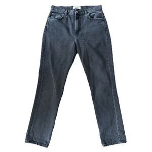 Reformation Monterey Jeans Women 28 High Rise Black Denim Straight Leg